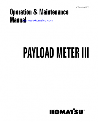 PLM III(USA) S/N ALL Operation manual (English)