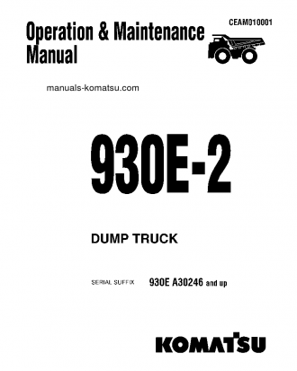 930E-2(USA)-3 S/N A30246-A30291 Operation manual (English)