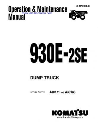 930E-2(USA)-SE S/N A30171 Operation manual (English)