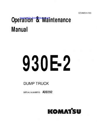 930E-2(USA)-3 S/N A30292 Operation manual (English)