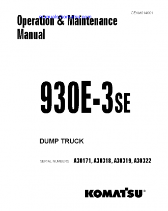 930E-3(USA)-SE S/N A30171 Operation manual (English)