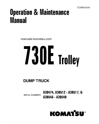 730E(USA)-WITH TROLLEY S/N A30474 Operation manual (English)