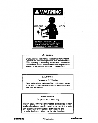 WA380-7(USA) S/N A64001-UP Operation manual (English)