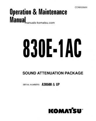 830E-1(USA)-AC S/N A30500-UP Operation manual (English)