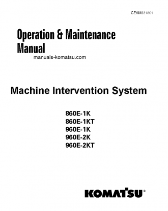 860E-1(USA)-KT Operation manual (English)