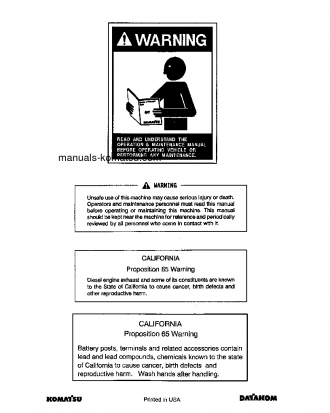 PC350LC-8(USA)-M0 S/N A33901-UP Operation manual (English)