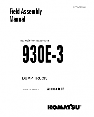 930E-3(USA) S/N A30304-UP Field assembly manual (English)
