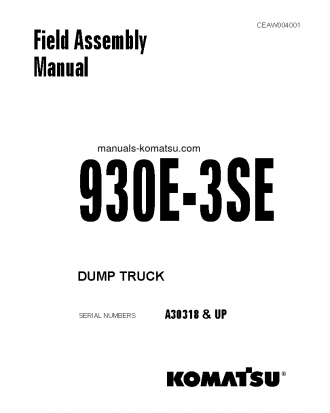 930E-3(USA)-SE S/N A30318-UP Field assembly manual (English)