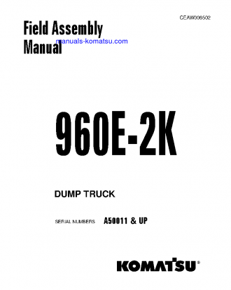 960E-2(USA)-K S/N A50011-UP Field assembly manual (English)