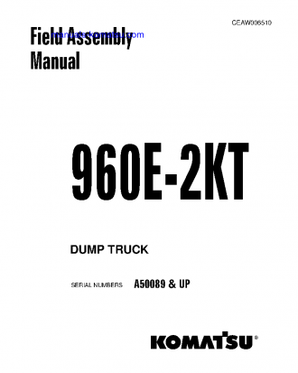 960E-2(USA)-KT S/N A50089-UP Field assembly manual (English)