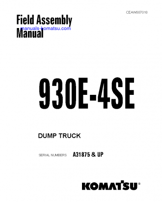 930E-4(USA)-SE S/N A31875-UP Field assembly manual (English)