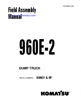 960E-2(USA) S/N A30027-UP Field assembly manual (English)
