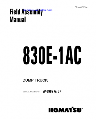 830E-1(USA)-AC S/N A40962-UP Field assembly manual (English)