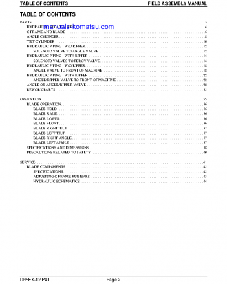 D65EX-12(JPN) S/N 62745-UP Field assembly manual (English)