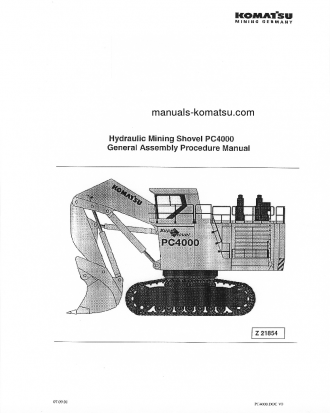 PC4000-6(DEU) S/N 8152-8155 Field assembly manual (English)