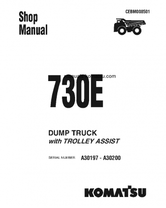 730E(USA) S/N A30197-A30200 Shop (repair) manual (English)