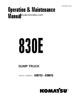 930E-2(USA)-5 S/N A30100 Shop (repair) manual (English)