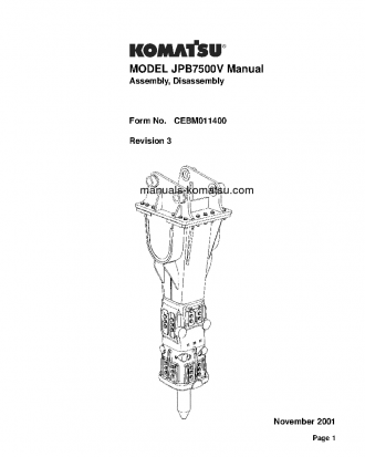 JPB7500V(USA) S/N ALL Shop (repair) manual (English)