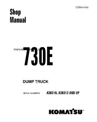 730E(USA) S/N A30312-UP Shop (repair) manual (English)