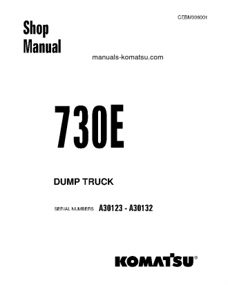 730E(USA) S/N A30127 Shop (repair) manual (English)