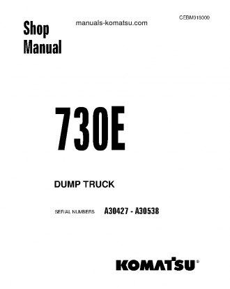 730E(USA) S/N A30427-A30538 Shop (repair) manual (English)
