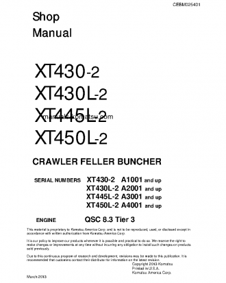 XT445L-2(USA) S/N A3001-UP Shop (repair) manual (English)