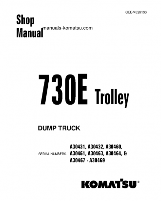 730E(USA)-WITH TROLLEY S/N A30467-A30469 Shop (repair) manual (English)