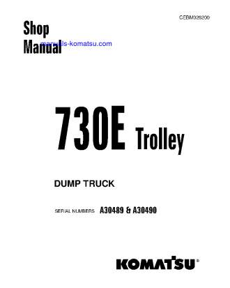 730E(USA)-WITH TROLLEY S/N A30489-A30490 Shop (repair) manual (English)