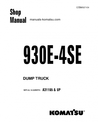 930E-4(USA)-SE S/N A31165-UP Shop (repair) manual (English)