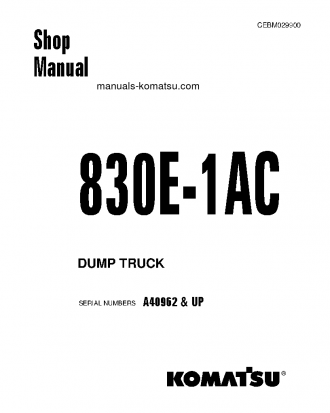 830E-1(USA)-AC S/N A40962-UP Shop (repair) manual (English)
