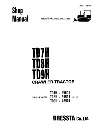 TD-9H S/N 45501-UP Shop (repair) manual (English)