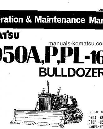 D50PL-16(JPN) S/N 65001-68000 Operation manual (English)