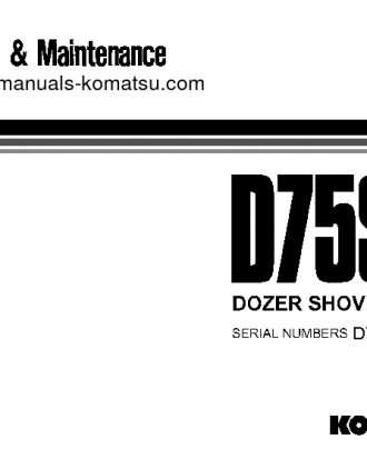 D75S-2(JPN) S/N 5022-UP Operation manual (English)