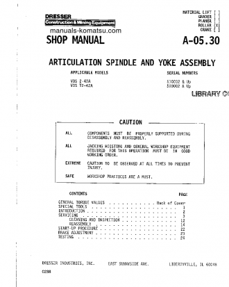 DD742 S/N 510299-UP Shop (repair) manual (English)