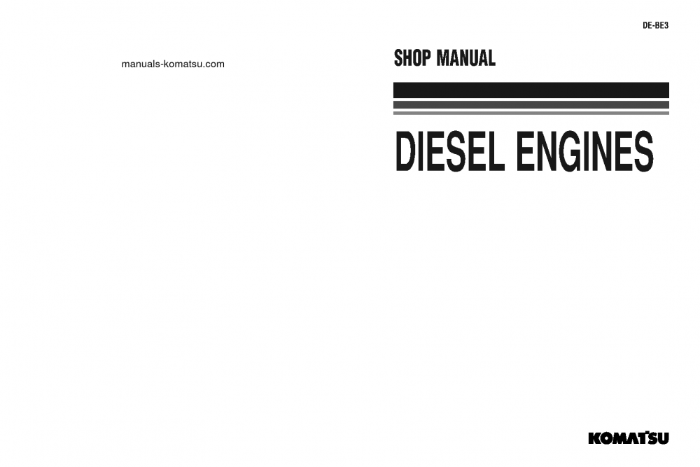 6D115-1(JPN) S/N 101-UP Shop (repair) manual (English)