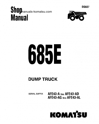 685E(USA) S/N 32089-32145 Shop (repair) manual (English)