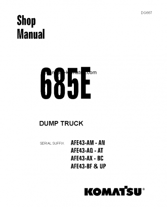 685E(USA) S/N 32363-32364 Shop (repair) manual (English)