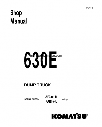 630E(USA) S/N AFE42-M-UP Shop (repair) manual (English)