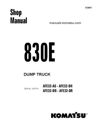 830E(USA) S/N AFE32-AS-AFE32-DH Shop (repair) manual (English)