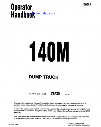 140M(USA) S/N 15089-15239 Operation manual (English)