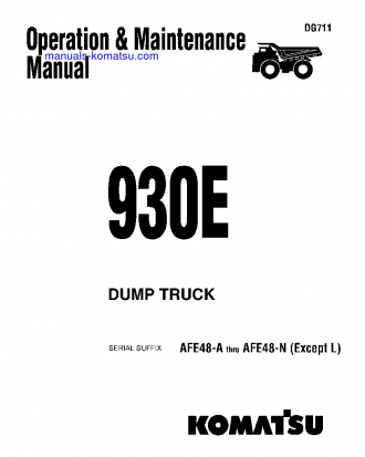930E(USA) S/N 32658 Operation manual (English)
