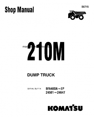 210M(USA) S/N BFA40-DA-BFA40-EP Shop (repair) manual (English)
