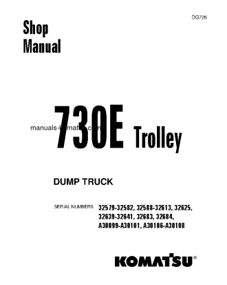 730E(USA)-WITH TROLLEY S/N A30106-A30108 Shop (repair) manual (English)