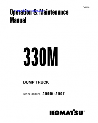 330M(USA)-SA12V140Z-1 ENG S/N A10190-A10211 Operation manual (English)