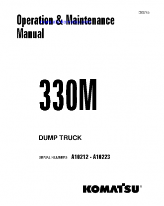 330M(USA)-SA12V140Z-1 ENG S/N A10212-A10223 Operation manual (English)