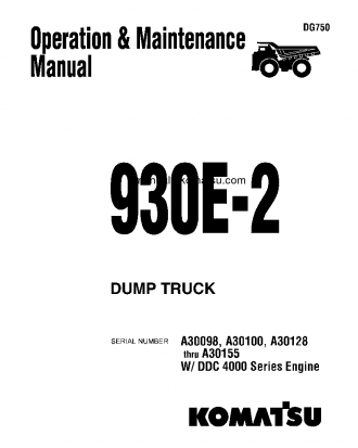 930E-2(USA)-5 S/N A30098 Operation manual (English)