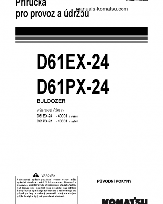 D61PX-24(JPN) S/N 40001-UP Operation manual (Czech)