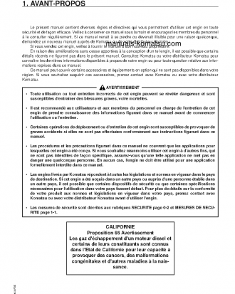 WA420-3(JPN) S/N 50001-UP Operation manual (French)