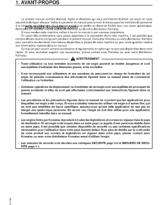GD825A-2(USA) S/N 12051-UP Operation manual (French)