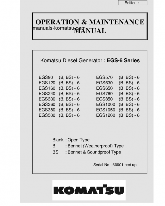 EGS120-6(CHN) S/N 65001-UP Operation manual (English)
